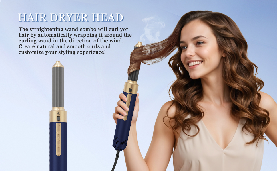 Набір для укладки волосся 6-в-1: фен, стайлер, щітка для волосся, 1350W, 3 температурні режими, для всіх типів волосся