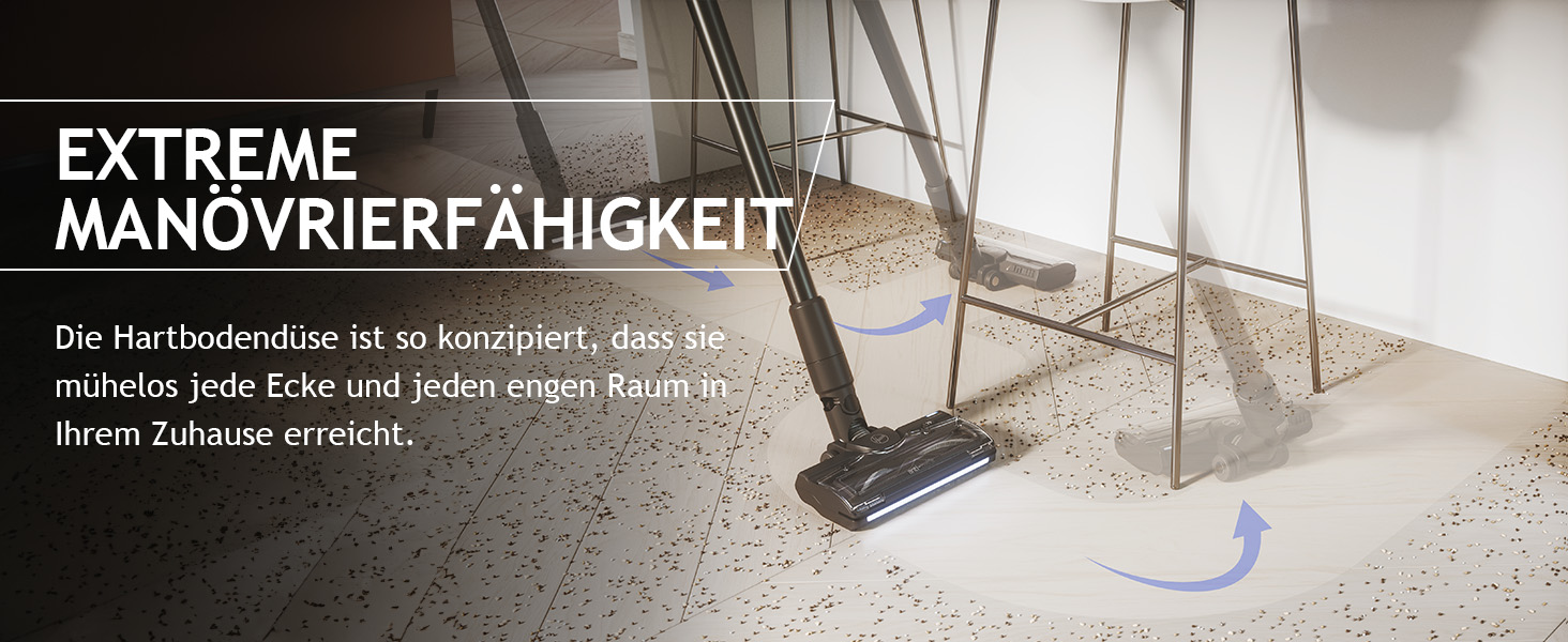 Бездротовий пилосос Hoover HF1 Plus: акумуляторний, з LED-підсвічуванням, HEPA-фільтр, для алергіків, 45 хв роботи