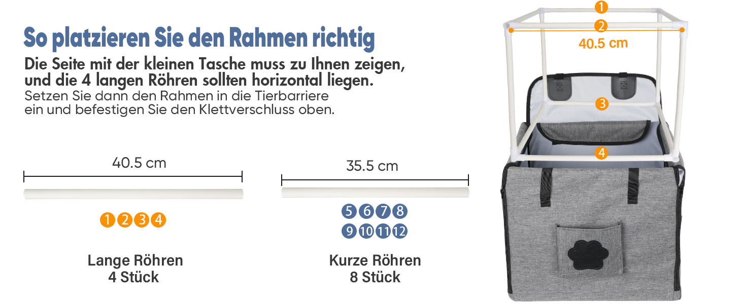 Автомобільний лежак для собак 44x40x40 см – міцний лежак з ременями безпеки та сіткою, знімний кошик для собак на заднє сидіння, водонепроникний та зручний