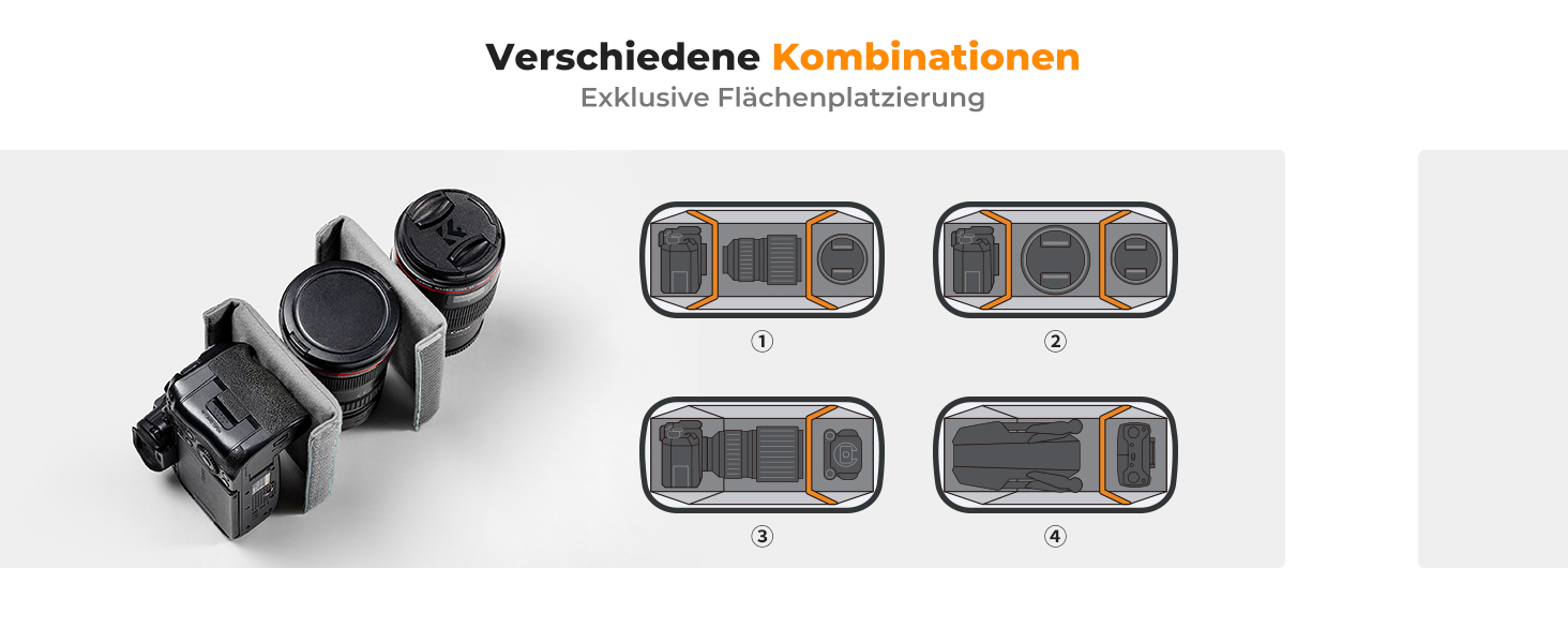 Сумка для камери K&F Concept: фотосумка для дзеркальної/DSLR камери, сумка для фотографа з відділеннями для об'єктивів та аксесуарів (чорно-коричнева)