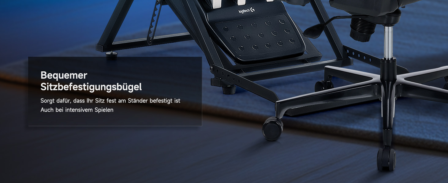 Стенд для керма CO-Z WS02-24: сумісний з Logitech G920/G27/G25/G29, Thrustmaster T80/T150/TX/F430, з кріпленням для перемикача передач, регульована висота, для гоночних симуляторів