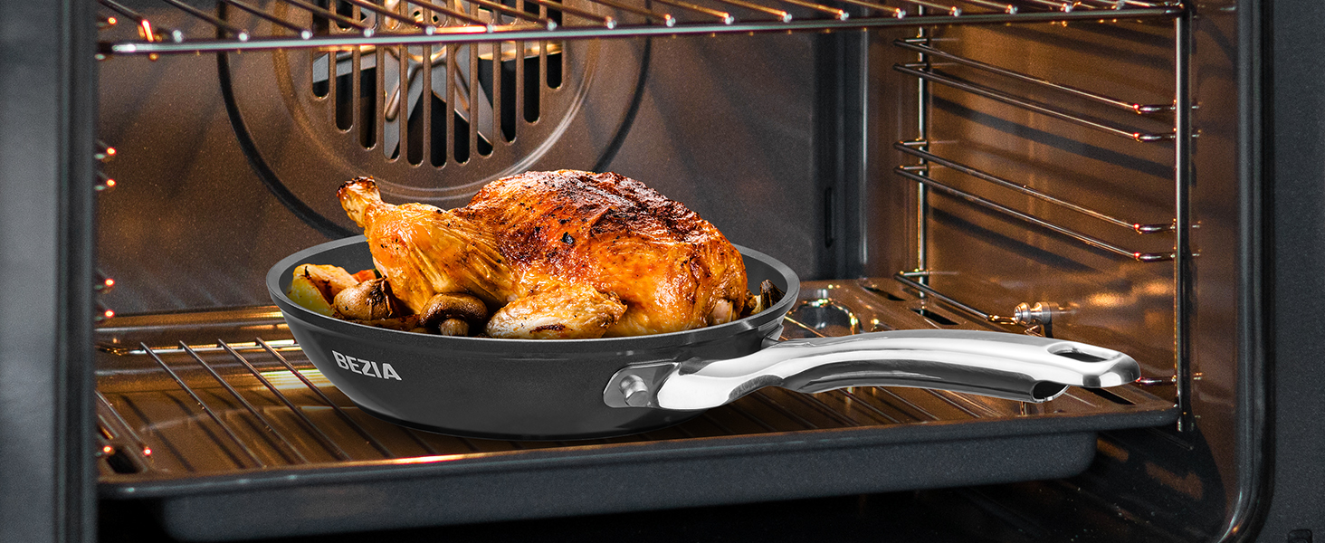 Набір посуду BEZIA індукційний 15 предметів: каструлі та сковороди з керамічним покриттям, кришки в комплекті, антипригарні, для всіх типів плит, без PFAS, легке очищення