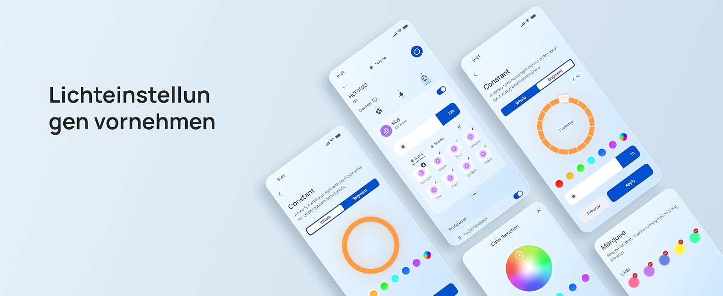 DREO Стельовий вентилятор з LED підсвіткою 132 см, диммування, RGB, DC мотор, управління через додаток та Alexa, білий