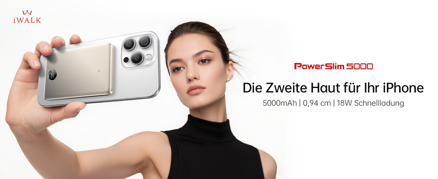 iWALK Powerbank MagSafe 5000mAh з LED-дисплеєм: компактний зарядний акумулятор для iPhone 17/16/15/14/13/12