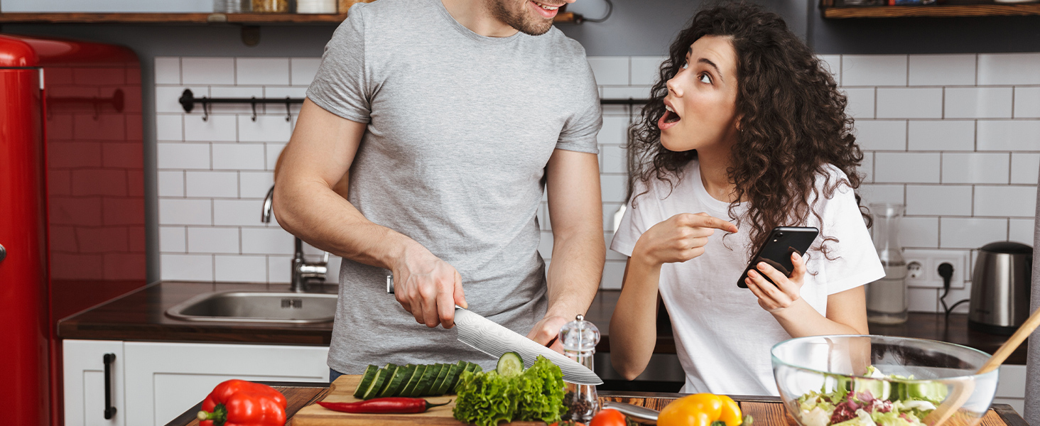 MOSFiATA Кухонний ніж 10 дюймів (25 см) - професійний ніж для м'яса з високоякісної сталі EN1.4116, ідеальний для шеф-кухарів, ніж для кухні, ніж кухаря, з подарунковою упаковкою