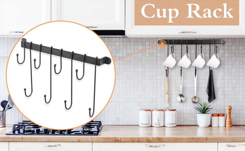 AJART Coffee Cup Hook Shape Hand-Forged (43.2 cm), Free and very flexible for utensil holder