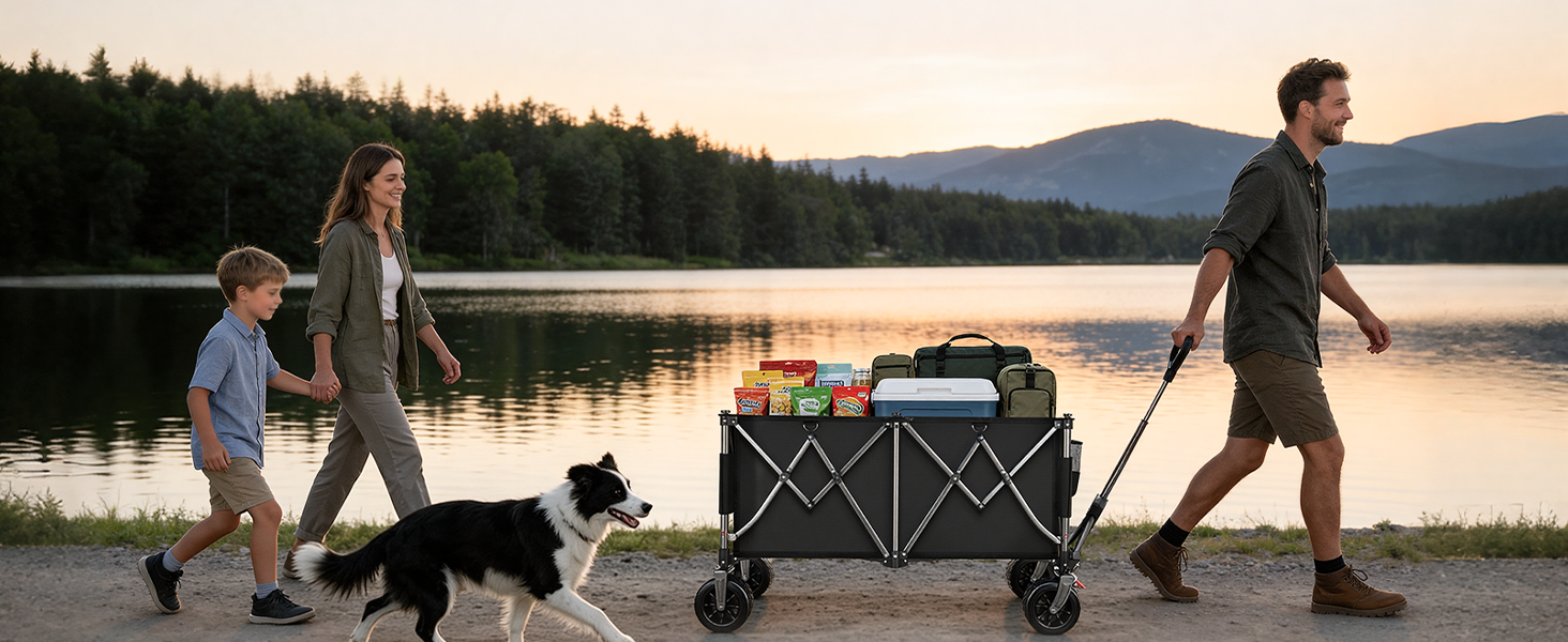 Візок-садовий YEAUPE PRO 260L, вантажопідйомність 250 кг, гальма, колеса All Terrain 17x10 см, чорний