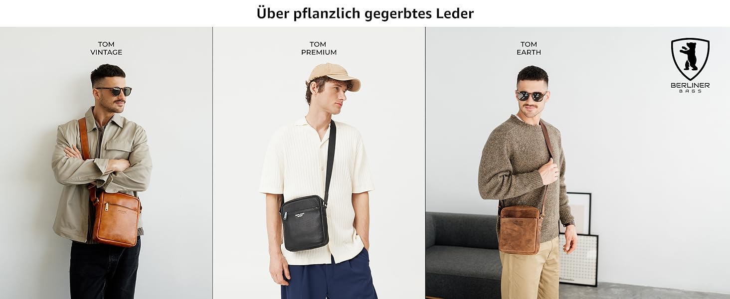 Чоловіча сумка через плече Berliner Bags Tom з натуральної шкіри, чоловіча сумка-кросбоді
