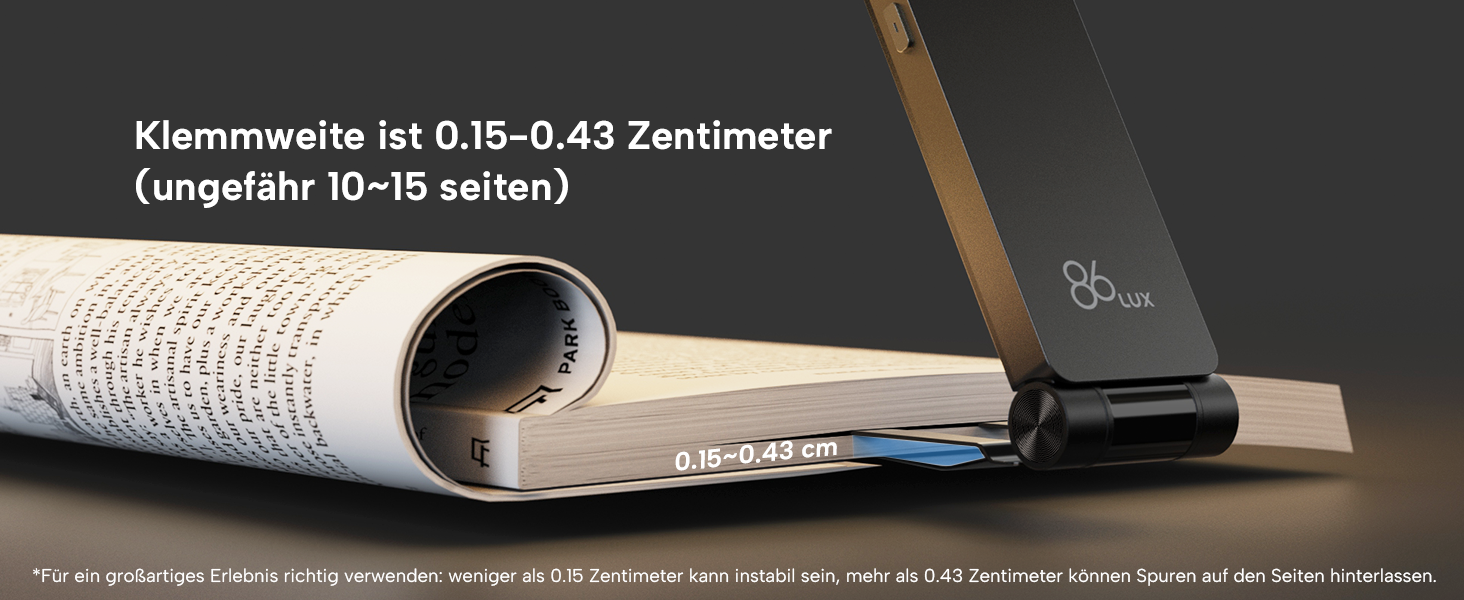 LED кріпильна лампа для читання 86lux - перезарядна, 3 кольори, регулювання яскравості, сіра