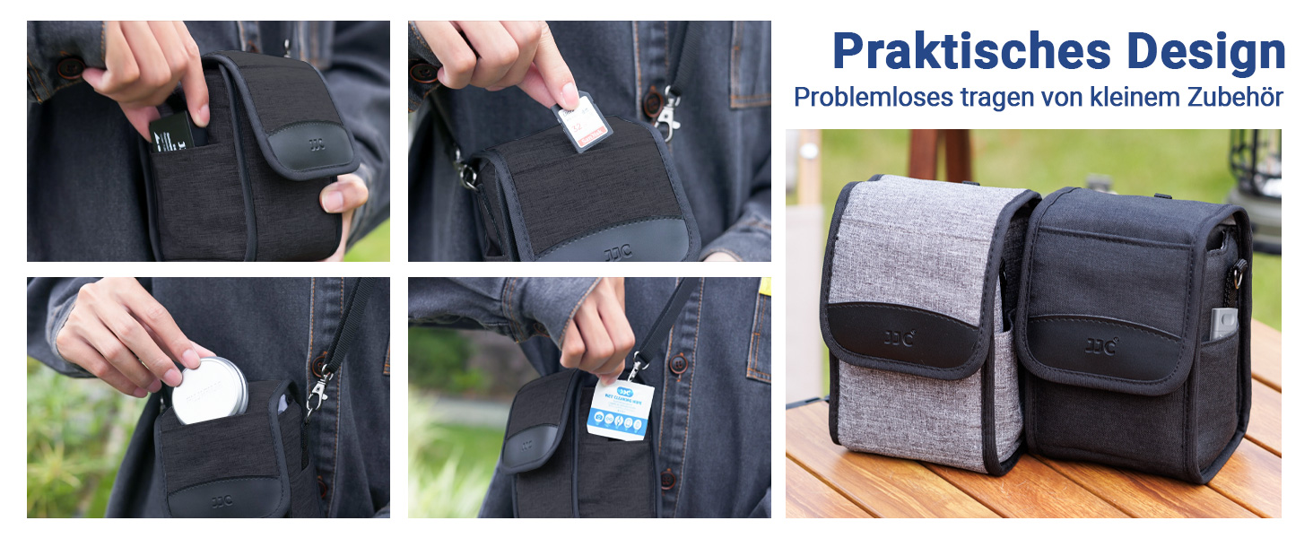 Сумка для камери JJC Kompakt: сумісна з Fuji X100VI/X100V/X100T, Sony a6700/a6600/a6400/a6100, Canon EOS M5/M50, Ricoh GRIII, Leica SOFORT2 (Чорний)