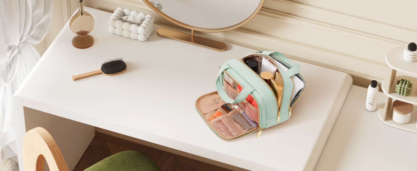 Валіза-органайзер для подорожей Lifewit 5L, водонепроникний, з відділенням для мокрого одягу, для косметики та туалетних аксесуарів (М'ятний, ML)