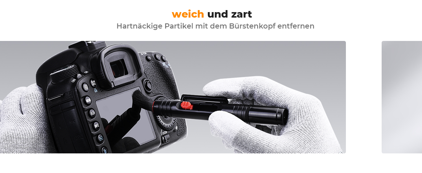 Набір для чищення об'єктивів K&F Concept: м'який пензлик для чищення цифрових камер, лінз, фільтрів та оптики