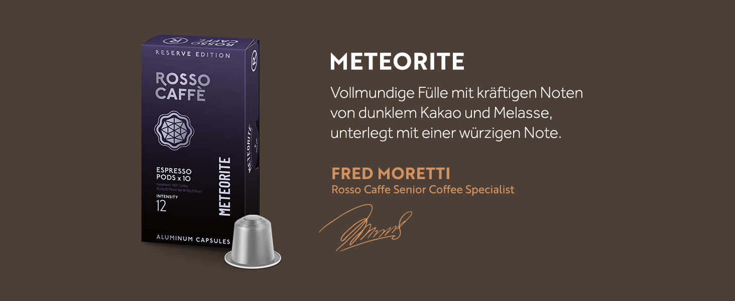 Капсули кави ROSSO CAFFÈ Nespresso Reserve Edition, 80 шт. (8 сортів преміум еспресо), сумісні з Nespresso, Made in Italy