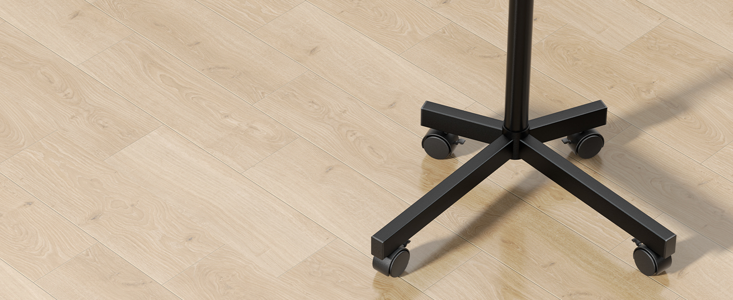 Підставка для телевізора на колесах для 23-60 дюймів - регульована по висоті, мобільна, з полицею для медіа, для офісу, вітальні, геймінгу, витримує до 40 кг, VESA до 400x400 мм, чорна