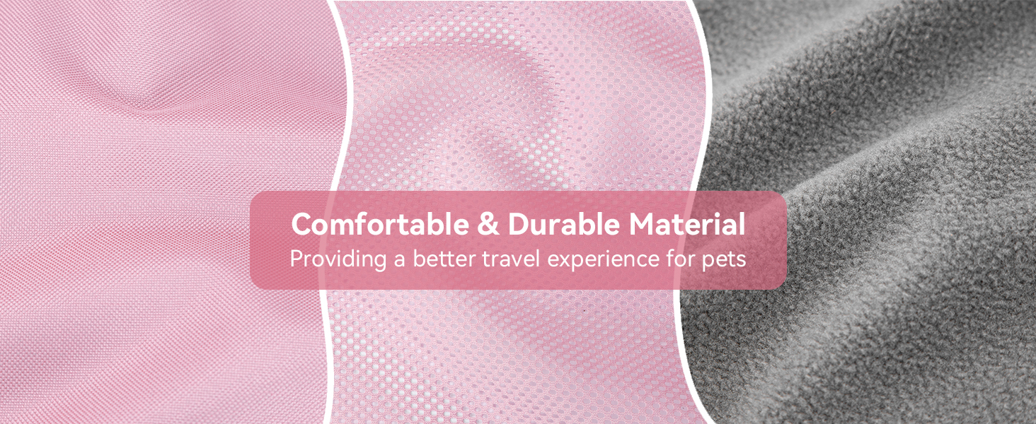 Транспортна переноска для котів та маленьких собак Petfit, рожева, L, з ремінним кріпленням та розкладною матрацом