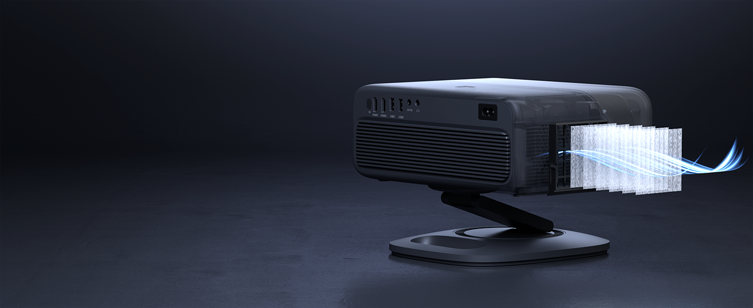 4K проєктор VISSPL A-28000L з автофокусом та корекцією трапецеїдальних спотворень: 28000 люмен, WiFi6, Bluetooth, Dolby Audio, Netflix, для домашнього кінотеатру та використання на відкритому повітрі