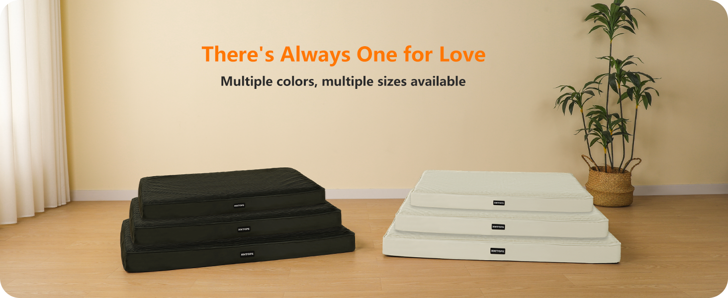 Ортопедичне ліжко для собак HMTOPE, 91 см, товщина 9 см. Зручне, знімне, водонепроникне, з антиковзким покриттям. Підходить для собак середніх порід.