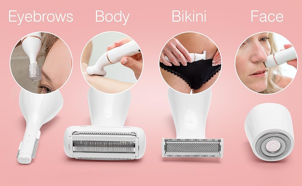 Електричний жіночий прилад для гоління та тримера бікіні Rio Go Smooth, вологостійкий, для ніг, під пахвами, інтимної зони, акумуляторний