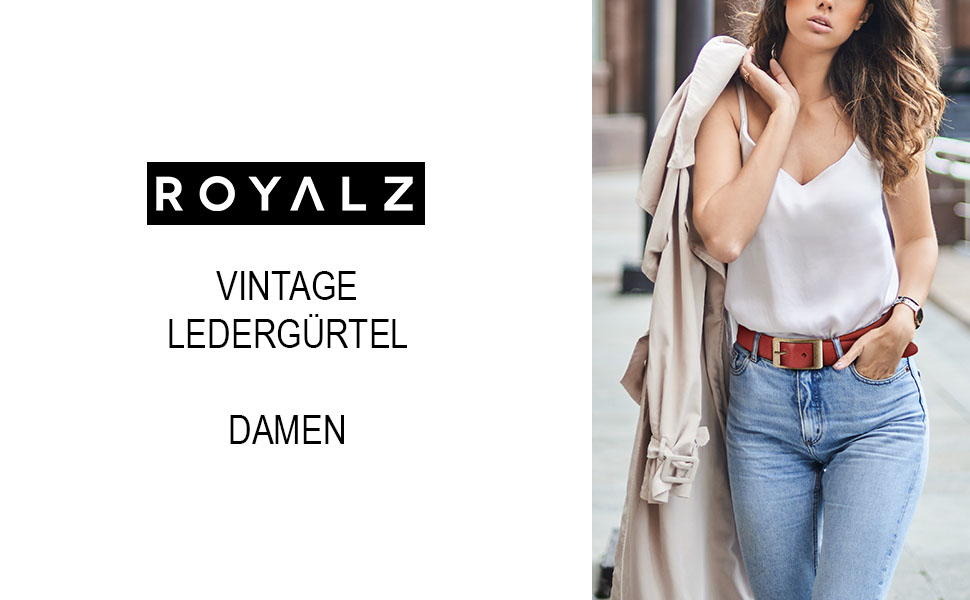 Жіночий шкіряний ремінь ROYALZ Vintage для джинсів, костюма, штанів. Ширина 38 мм, товщина 4 мм. Колір: темно-коричневий. Довжина: 115 см, розмір: 100 см