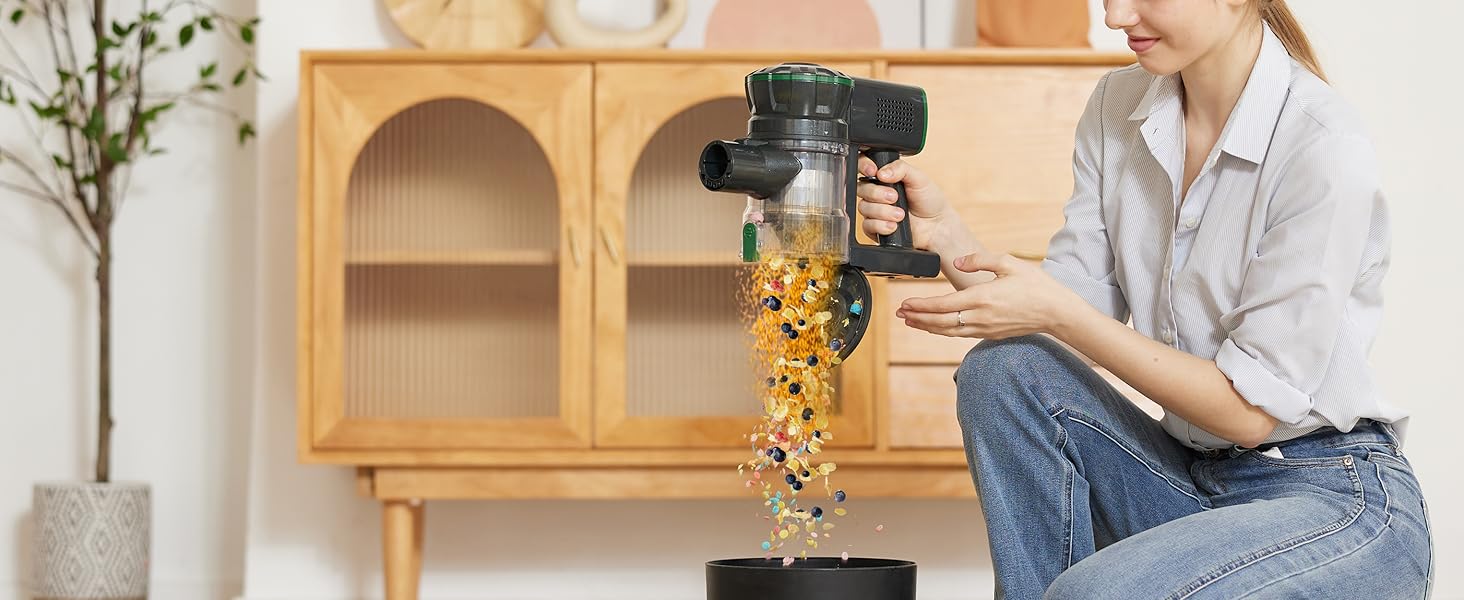 Бездротовий пилосос Vexilar 500W з акумулятором: потужний, 6-в-1, для твердих поверхонь, килимів та шерсті тварин, з сенсорним дисплеєм