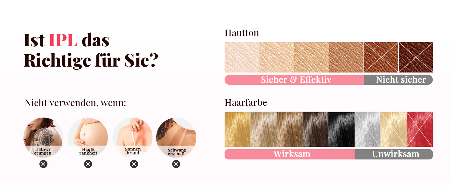 Пристрій для епіляції IPL Laser - Безболійна епіляція вдома: 9 рівнів, 999 900 імпульсів світла для тіла, обличчя та бікіні. Рожевий колір