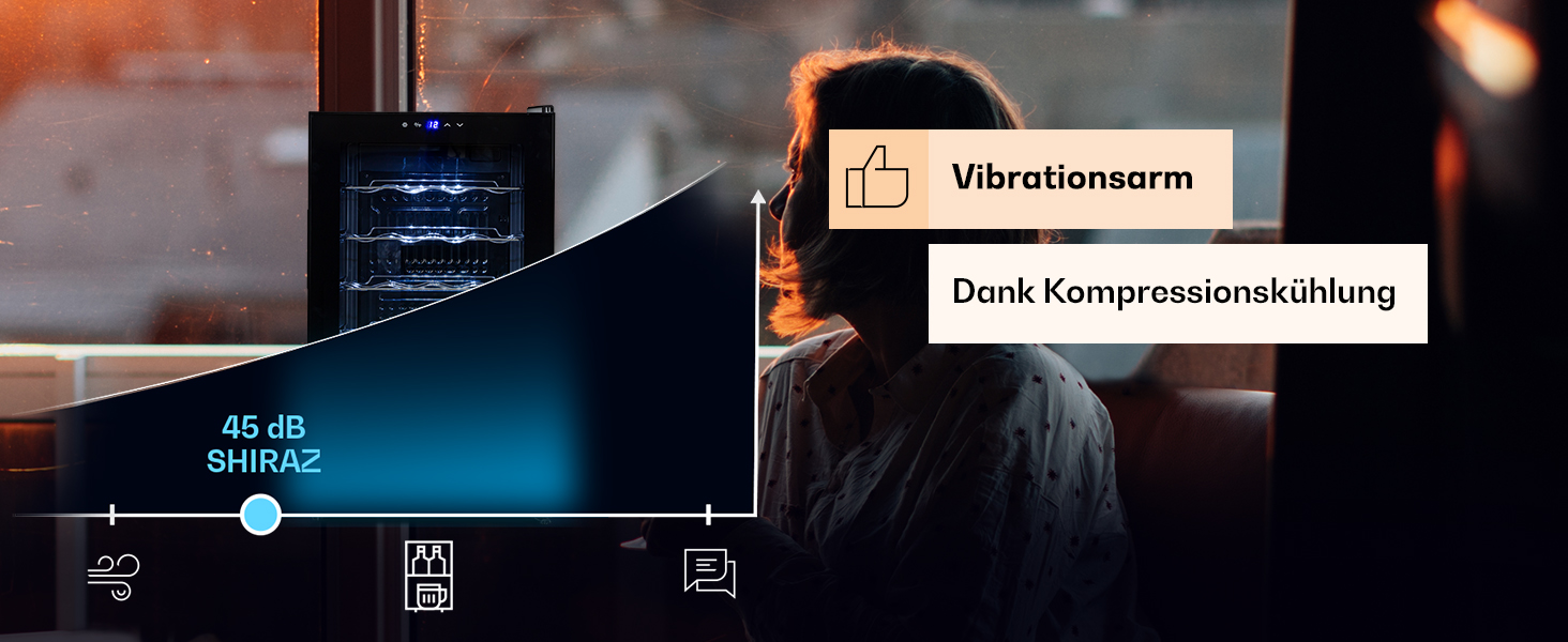 Витримайте вино як професіонал: Холодильник для вина Klarstein, 74 літри, 28 пляшок, з дверцятами зі скла, для дому та вулиці