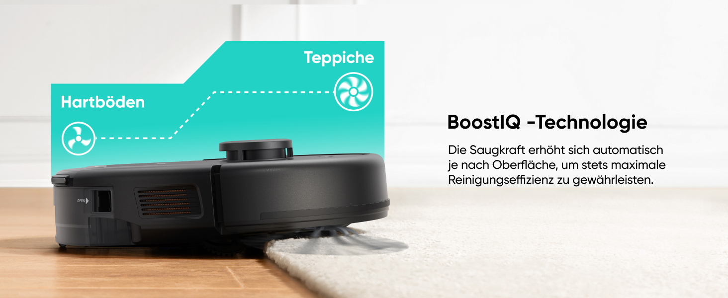 Робот-пилосос eufy L60 з потужністю всмоктування 5000Pa, iPath лазерна навігація, керування через додаток, для прибирання килимів, твердих підлог та волосся