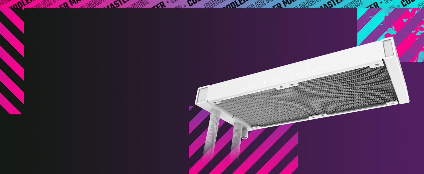 Система водяного охолодження Cooler Master MasterLiquid PL Flux 240 (білий) - AIO з 2 x 120mm вентиляторами, ARGB-контролер (2-ге покоління), сумісна з AMD та Intel