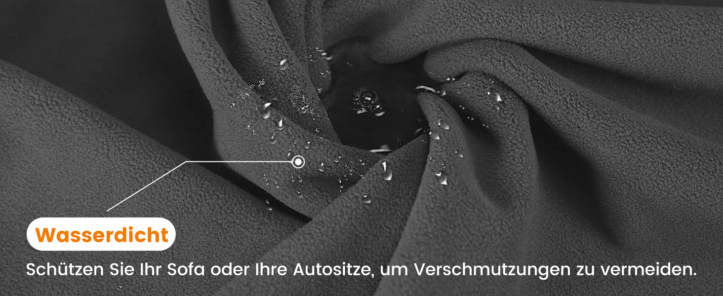 Водонепроникний коврик для собак PETTOM 152x127 см, м'який коврик для великих та маленьких собак, захисний коврик для дивана, ліжка, автокрісла, меблів - прання до 30°C (L, Сірий)