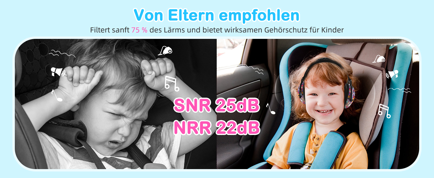 Навушники шумоізоляційні дитячі ZOHAN 030, 3-18 років, для дітей з аутизмом, для школи та концертів, регульовані