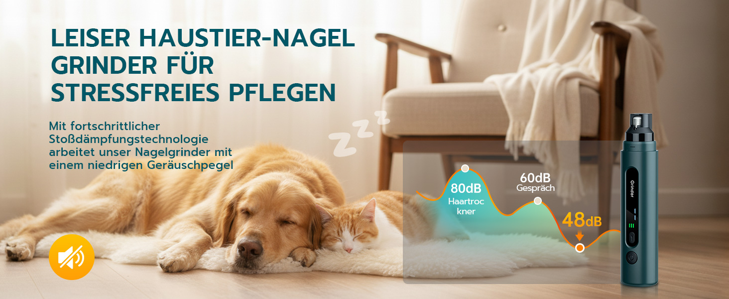 Електричний точило для кігтів домашніх тварин Mcbazel для котів та собак, тихий точило для собак з LED-підсвіткою, регульований з 5 швидкостями, точило для кігтів, алмазний шліфувальний диск