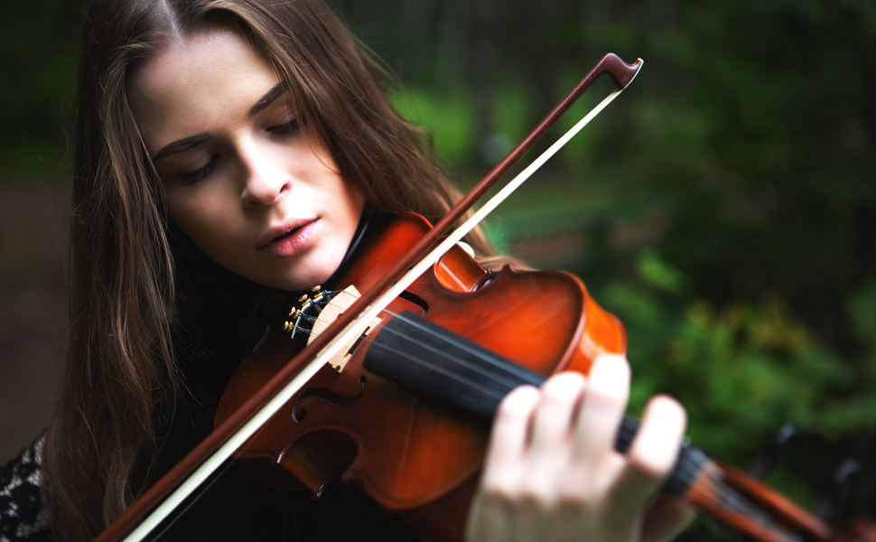 Скрипка Aileen Violin 4/4 для дорослих, скрипка для початківців, глянцевий античний дизайн