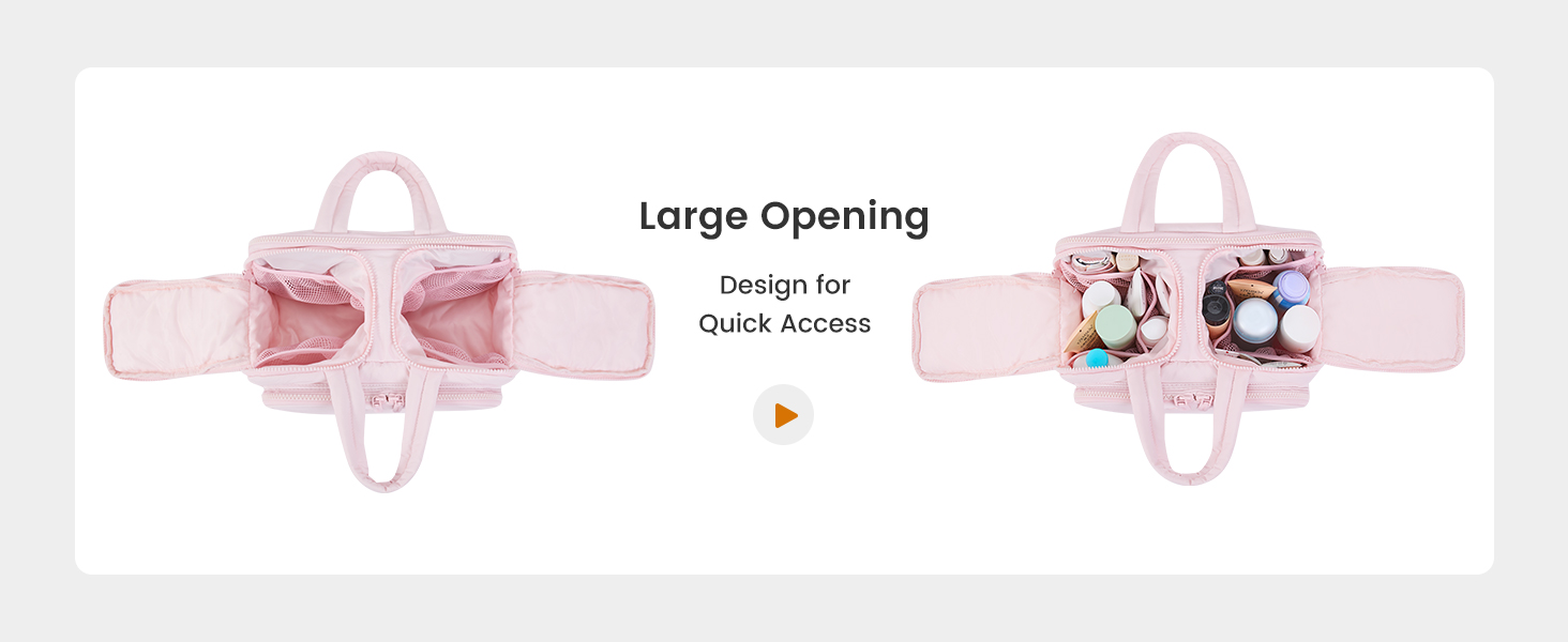 LOVEVOOK Косметичка для жінок велика, легка, для подорожей, з відділенням для мокрого, водонепроникна, з ручкою, блакитна