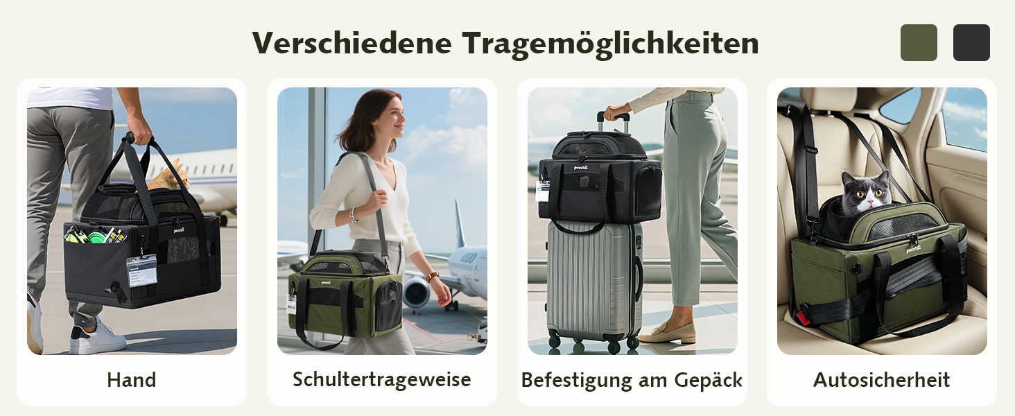 Транспортна сумка для котів Pecute: легка, складана, для подорожей, сіра