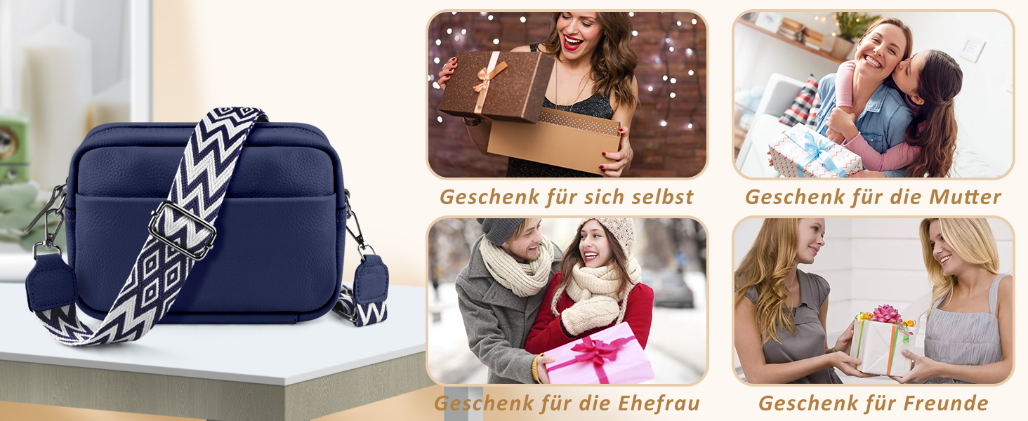 Сумка жіноча BROTOU через плече зі шкіри, крос-боді, чорна. Маленька сумка з 3 відділеннями та широким ременем