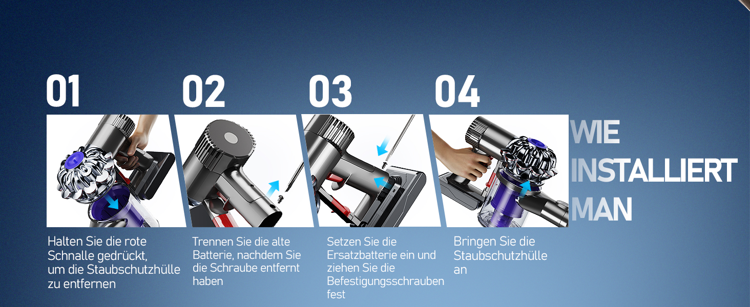 Акумулятор Keenstone 6500mAh 25.2V для пилососів Dyson V10 Animal, Absolute, Motörhead, Fluffy, Total Clean, SV12 (замінник V6 6.5Ah)