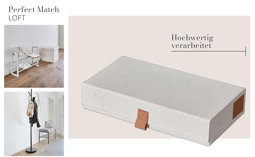 Преміум велика коробка для зберігання з кришкою LOVE IT STORE IT, тканинна, беж, 62x37,5x39 см, для вітальні