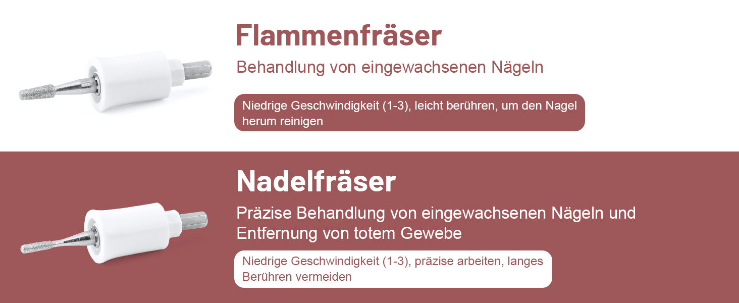 Електричний набір для манікюру та педикюру AOMEES з 9 насадками, 10 швидкостей, LED-підсвічуванням, для гелевих та товстих нігтів, з кейсом