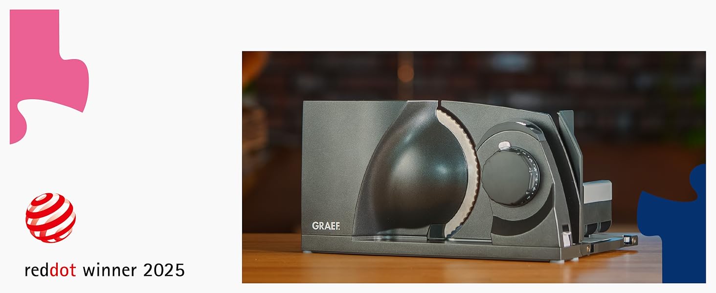 Електричний слайсер GRAEF MYtiny MT1006 | Слайсер для ковбаси, овочів та хліба | Складаний слайсер | Колір: Сріблястий