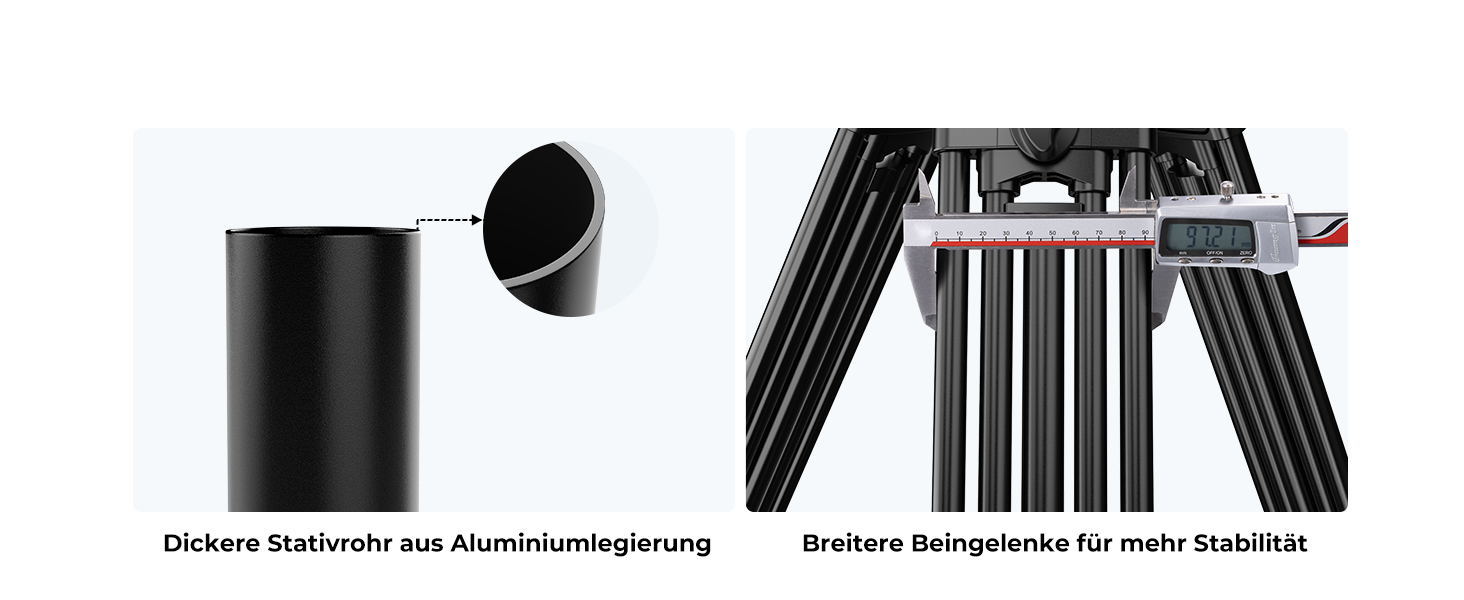 Штатив для камери K&F CONCEPT VA18+ VH081: професійний відеоштатив з поворотним кріпленням, 184 см, для DSLR та відеокамер