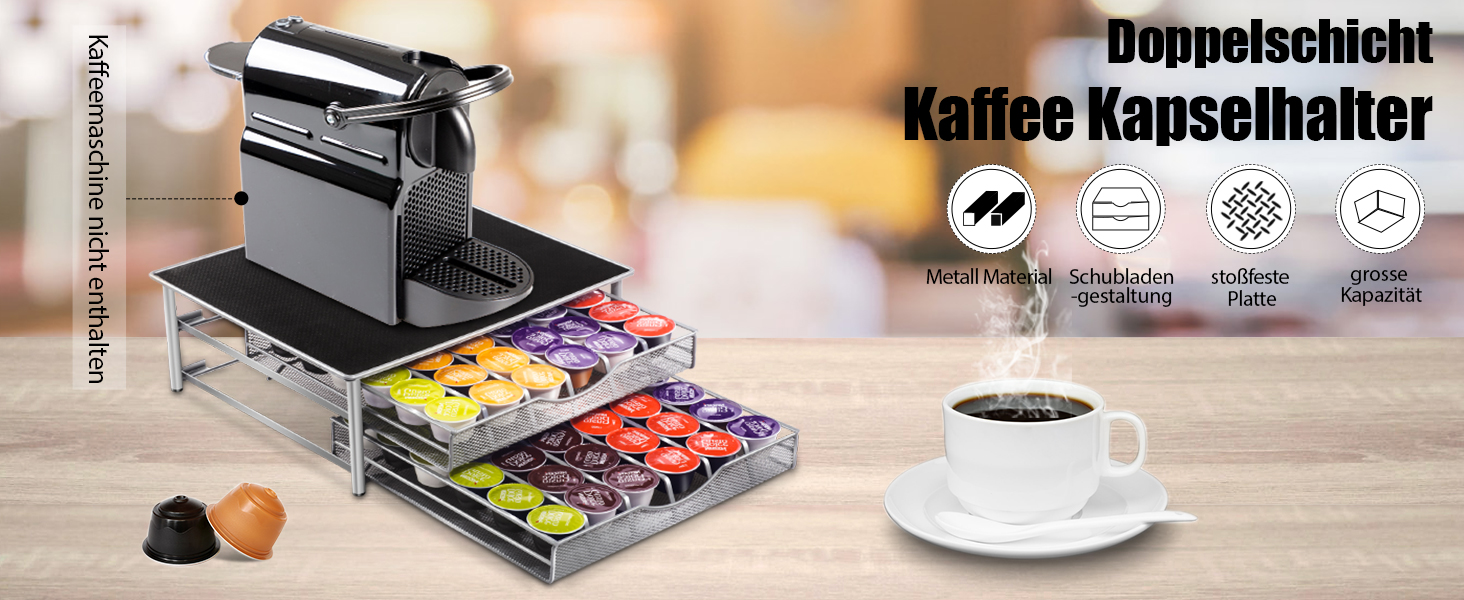Тримач для капсул кави MASTERTOP для Dolce Gusto, 2 яруси, 72 капсули, органайзер для капсул Dolce Gusto