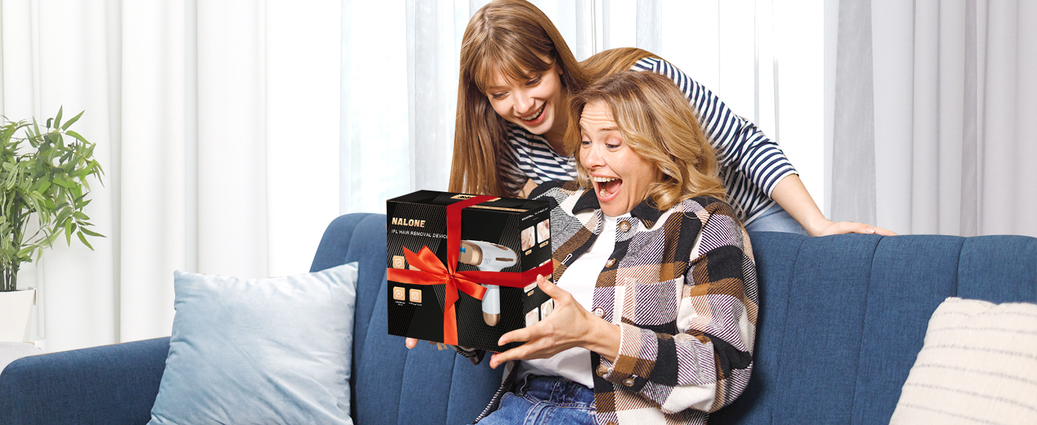 Пристрій для епіляції IPL NALONE, лазерне видалення волосся, 999 999 імпульсів, для жінок та чоловіків, 1200 нм, 2 режими, болюча епіляція для всього тіла, білий (золотий)