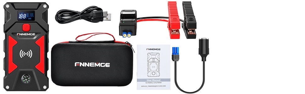 Powerbank Starthilfe 6000A/26800mAh: Зарядний пристрій для авто, 12V, USB Quick Charge 3.0, LED, EC-5