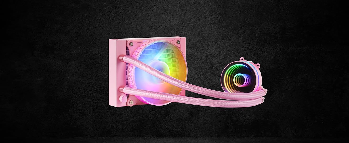 Система водяного охолодження Mars Gaming ML-ONE120 Rosa для CPU, 200W, RGB, тиха вентиляція