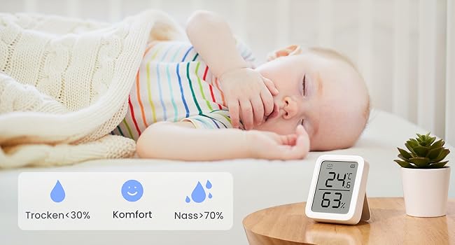 Набір з 3-х розумних термометрів-гігрометрів SwitchBot для дому, Bluetooth сенсор температури та вологості з попередженням і зберіганням даних, для дитячої кімнати, гаража