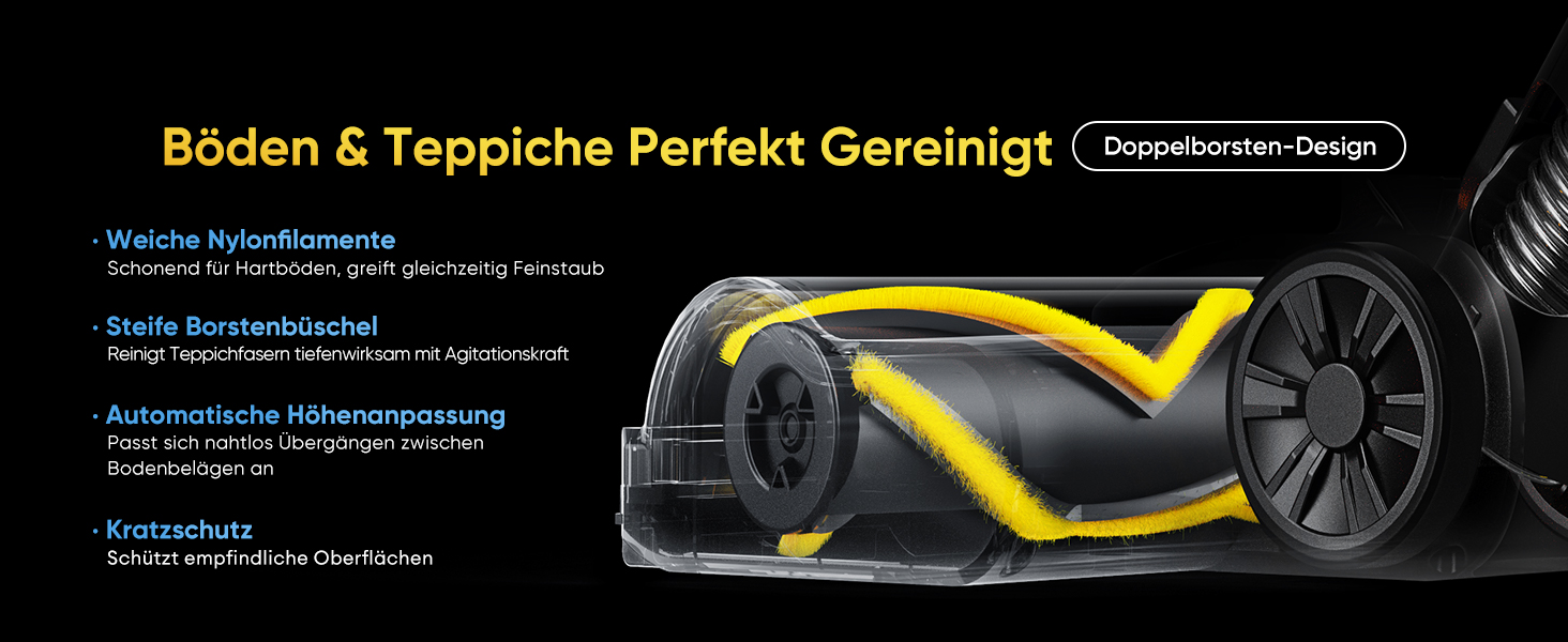 Бездротовий пилосос Vexilar V12 Akku: 50 хв роботи, 50 kPa, 450W, антизаплутування, легкий, безщітковий мотор, для твердих поверхонь, килимів, шерсті тварин, синій