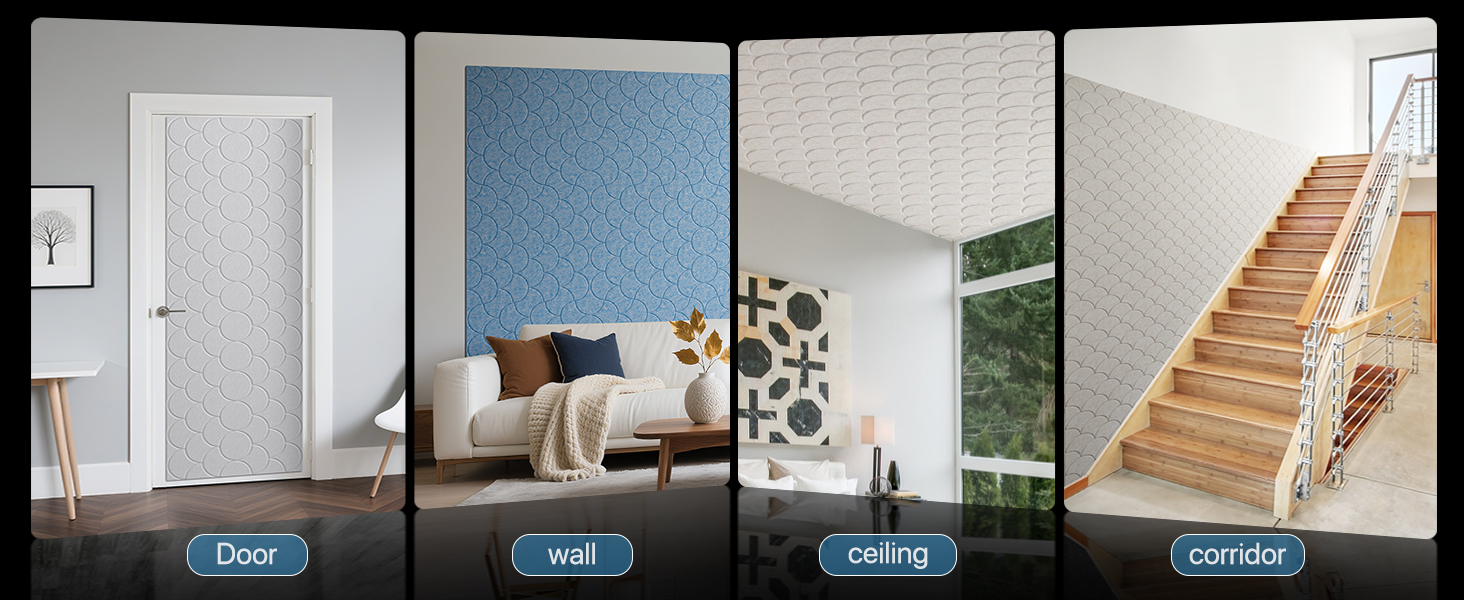 Акустичні панелі Soundsbay 12 шт., самоклейні звукопоглинаючі плити з поліестеру для шумоізоляції та декору стін, 30x30x0.9 см, білий колір