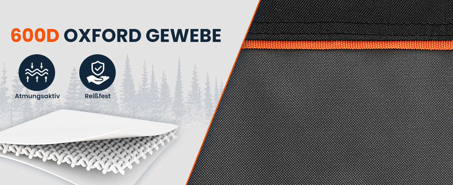 Кемпінговий стілець OVERMONT з високою спинкою, складний, з підголівником - до 226 кг - для пікніка, походу, саду
