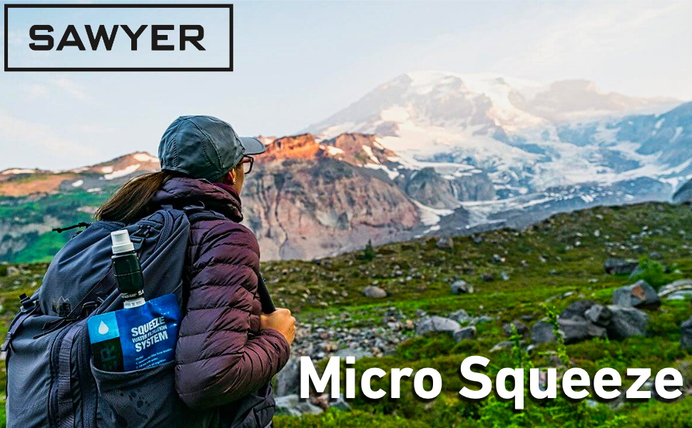Фільтр для води Sawyer SP2129 Micro Squeeze для туризму, очищувач питної води, портативний водоочисник для походів та активного відпочинку