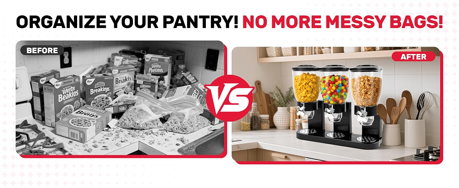 Набір контейнерів для зберігання круп та сухофруктів Sinceroduct (3 шт, 6л, чорний)